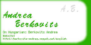 andrea berkovits business card